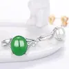 Anel de prata de lei S925 com ágata e calcedônia, moda feminina, anel aberto de alto requinte, joia de jade antigo, atacado
