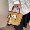 Bolsas Tejidas a Mano para Mujer, Moda Tendencia Primavera y Verano 2026, Bolso Cubo de Paja Súper Popular para Vacaciones en la Playa