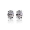 Pendientes de Venta Caliente Transfronterizos para Mujer, Pendientes Brillantes de Diamante Único de Cuatro Garras Huevo de Paloma para Mujer, Pendientes Pequeños Ovalados de Circonita de Moda