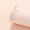 Pulsera de hojas al por mayor de fábrica para mujer, moda coreana para estudiantes, personalidad, plata 925 chapada, cadena de cuentas de bola de doble capa, joyería de comercio exterior