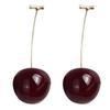 Aretes de Cereza Roja Dulce Temperamento Combinable Personalidad Moda Nicho Diseño Sensación