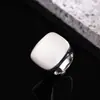 Anillo Cuadrado Simple Brillante Cepillado Europeo y Americano Transfronterizo de Amazon Personalizado Hip-Hop Liso Fabricante Venta al por Mayor