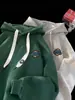 Sudadera con capucha de peso pesado estilo americano para hombre, marca de moda, top oversized para otoño e invierno, chaqueta casual de corte holgado para adolescentes, prenda exterior versátil