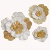 Estilo Europeu Moderno Sala de Jantar Pingente de Ferro Decoração de Parede Sala de Estar Parede de Fundo do Sofá Entrada Flor de Metal Pendurada na Parede