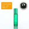 Atacado 10ml Garrafas de Vidro Colorido para Perfume, Frascos Vazios Portáteis para Amostra Reabastecíveis, Frascos Roll-On de Vidro Colorido para Óleo Essencial de Perfume