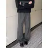 Outono de 2026 Novo Estilo Calça de Sarja Reta Inclinada com Padrão Espinha de Peixe para Interiores M-5XL HK26941-Especial P32