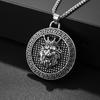 TEMU gran venta joyería vintage para hombre etiqueta Rey León personalidad colgante de aleación accesorios cabeza de león