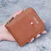 2026 Nueva Cartera Transfronteriza para Hombre Corta Horizontal con Cremallera 70% de Descuento Billetera para Monedas Retro Casual Broche Bolsa Cuadrada
