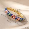 Pulsera de cloisonné especial de Beijing estilo étnico retro esmalte abierto color moda pulsera rosa para mujeres