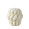 Estilo nórdico sensación de alta gama vela aromática de gotas de lluvia giratoria sentido de atmósfera blanca ambientación de banquete de bodas vela artística