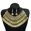 Conjunto de Joias de Cristal Estilo Boêmio Europeu e Americano Estilo Étnico Transfronteiriço Conjunto de Colar e Brincos com Franjas de Strass