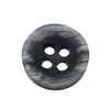Botones pequeños de resina negra texturizada de dos agujeros para camisas de seda, blusas, polos, cárdigans y abrigos, botones cosidos a mano
