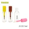 Elogio forma de mini botella de vino de plástico transparente tubo de brillo labial tubo vacío 3ml portátil tubo de plástico para brillo labial material de embalaje