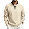 2026 Otoño/Invierno Nuevo Cross Americano para Hombre Forro Polar Pesado Bloque de Color Holgado Cuello Alto Cremallera Casual para el Trabajo
