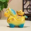 Año Nuevo del Caballo Lindos Adornos de Pony Muñeco de Caballo Manualidades de Resina Adornos de Caballo Decoración de Escritorio Regalos Culturales y Creativos