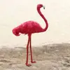 Nova decoração de flamingo simulação artesanato de penas adereços para fotografia de janela animal de pena de jardim paisagístico