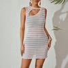 ¡Nuevo Producto en 2025! ! Falda de Playa Europea y Americana para Mujer Color Sólido Sexy Tejido Traje de Baño Bikini de Playa Vestido de Mujer