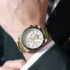 Nuevo Reloj de Moda para Hombre de Tres Ojos con Calendario, Tendencia de Venta Caliente, Correa de Cuero, Venta al por Mayor y Dropshipping del Fabricante, Esfera Grande