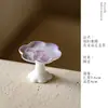 Tampa em Forma de Flor de Íris Pintada à Mão com Roxo Degradê, Tampa de Bule de Cerâmica Arita de Alto Padrão, Tampa de Tigela, Suporte para Tampa, Acessório para Cerimônia do Chá