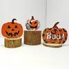 Ornamentos de Mesa Populares de Halloween Transfronteiriços Abóbora Impressa Decorativa Artesanato de Balcão para Mesa Decorações para Casa