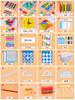 El primer grado de primaria matemáticas material didáctico geometría rompecabezas contador de palitos pequeños juego de caja de herramientas de aprendizaje