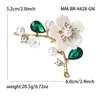 Broche de Liga de Metal Elegante e Simples com Diamantes e Design de Flor de Cerejeira, Broche Clássico para Acessório de Roupas Femininas: Br4428