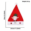 Chapéus de Decoração de Natal Desenho Animado Decorações de Festa de Natal Chapéu de Elfo de Floco de Neve Chapéu de Velho Sem Rosto de Natal
