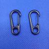Aleación de zinc niquelada negra Mini hebilla de joyería hebilla de resorte galvanizada bloque de hebilla colgante llavero táctico para exteriores