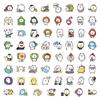 60 nuevas pegatinas decorativas de oso de dibujos animados blanco y lindo para DIY, creativas, para taza, escritorio, laptop