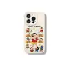 La vida es suave y feliz, Adecuado para Apple 17 Pro Max Dibujo Animado Lindo iPhone 16 Pro Protección Completa de Lente 15 Modelo Nuevo