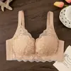 Sutiã de Renda Sem Fio com Bojos Perfurados, Respirável, Suportador, Confortável, Leve, Sutiã Ajustável, Sutiã Redutor Lateral