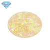Huagang gema em forma de ovo sintético OPAL pedra nua anel de pedra artificial OPAL Oval plano OP04