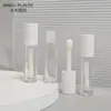 Tubo Personalizado de 5ml com Cabeça de Pincel Redonda Grande para Brilho Labial, Tubo Vazio para Gloss Labial, Tubo para Lip Mud, Frasco Vazio para Óleo Labial, Material de Embalagem para Maquiagem