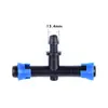 Conector T para Fita de Irrigação por Gotejamento 16mm Conexão Reta Passante para Tubo Gotejador Conexões de Desvio Fivela de Travamento Fita de Água Gotejante Rápida Fivela de Puxar para Fita Gotejante Tampa Final