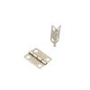Venta al por mayor de fábrica mini bisagra embalaje caja de regalo accesorios Níquel blanco bisagra plana redondeada bisagra pequeña accesorios de ferretería