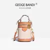 Bolsa Cilindro Elegante para Mulheres 2026 Novo Modelo Bolsa de Mão com Estampa, Versátil para o Dia a Dia, Sensação de Luxo, Bolsa de Ombro Único Transversal