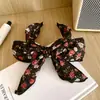 Diadema Floral Retro Estilo Francés con Lazo, Accesorio para el Cabello Antideslizante, Diadema Dulce y Moderna de Corona Alta, Accesorio para el Cabello de Orejas de Gato para Mujer