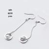 Brincos Femininos de Prata de Lei S925 com Pérolas Incrustadas Elegantes Moda Personalidade Joias Japonesas e Coreanas