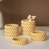 Molde de Resina Epóxi para Macacão DIY Camada Múltipla Caixa de Armazenamento de Corda de Cânhamo Trançada Redonda Molde de Silicone Atacado