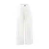 Primavera/Verão 2026 Estilo Old Money Algodão Linho Minimalista Retrô Calça Cáqui Calça Casual Modelagem Solta Perna Larga Reta para Mulheres