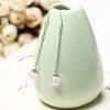 Nuevos Aretes de Borla de Transferencia para Mujer a la Moda Aretes de Jade a la Moda Aretes de Ágata Roja Calcedonia Cristal Sin Perforación Clips para Oreja