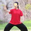 Nueva Uniforme de Tai Chi para Mujer Ropa de Práctica Bagua de Tai Chi 2025 Verano Camiseta de Manga Corta Tai Chi Superior para Hombre