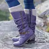 Botas de Caballero de Estilo Nuevo Europeo y Americano Transfronterizas para Mujer Otoño e Invierno Estación Independiente Wish Amazon Botas para Mujer de Caña Alta Tallas Grandes