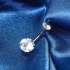 Venta Caliente Transfronteriza Moda Acero Inoxidable Redondo Clavo de Ombligo Anillo de Ombligo Circonita Tres Garras Perforación Joyería Corporal Fabricante