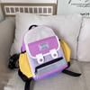 Ins estilo coreano outono e inverno Novo cor contrastante crianças Meninos Meninas bonito jardim de infância Alunos do Ensino Fundamental mochila bolsa escolar