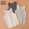 Chaleco para niños Tipo A Algodón puro Verano Delgado Sin mangas Camiseta básica Pijama para niño No fluorescente Top chaleco para bebé