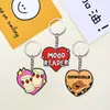 Chaveiro Criativo e Personalizado com Tema de Amor Patch de Borracha Macia PVC DIY Chaveiro de Carro Pingente de Mochila Pequeno Presente