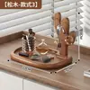 Estante de Madera Maciza para Joyería Soporte de Exhibición para Pulseras Colgador de Almacenamiento para Pulseras Collares Soporte de Exhibición de Cristal Wengué Estante de Almacenamiento para Adornos