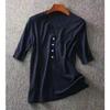 Chegada Nova do Verão de 2024 Suéter de Tricô de Manga Média Feminino Decote V Moda Fivela Top Versátil Slim-Fit Camisa Base Camiseta Tendência Feminina