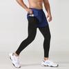 Conjunto de Dos Piezas para Hombre, Ajustado, Pantalón Largo, Secado Rápido, Transpirable, con Bolsillo Trasero en la Cintura, Reflectante, para Correr, Deportes y Fitness, Transpirable y de Secado Rápido para Mujer